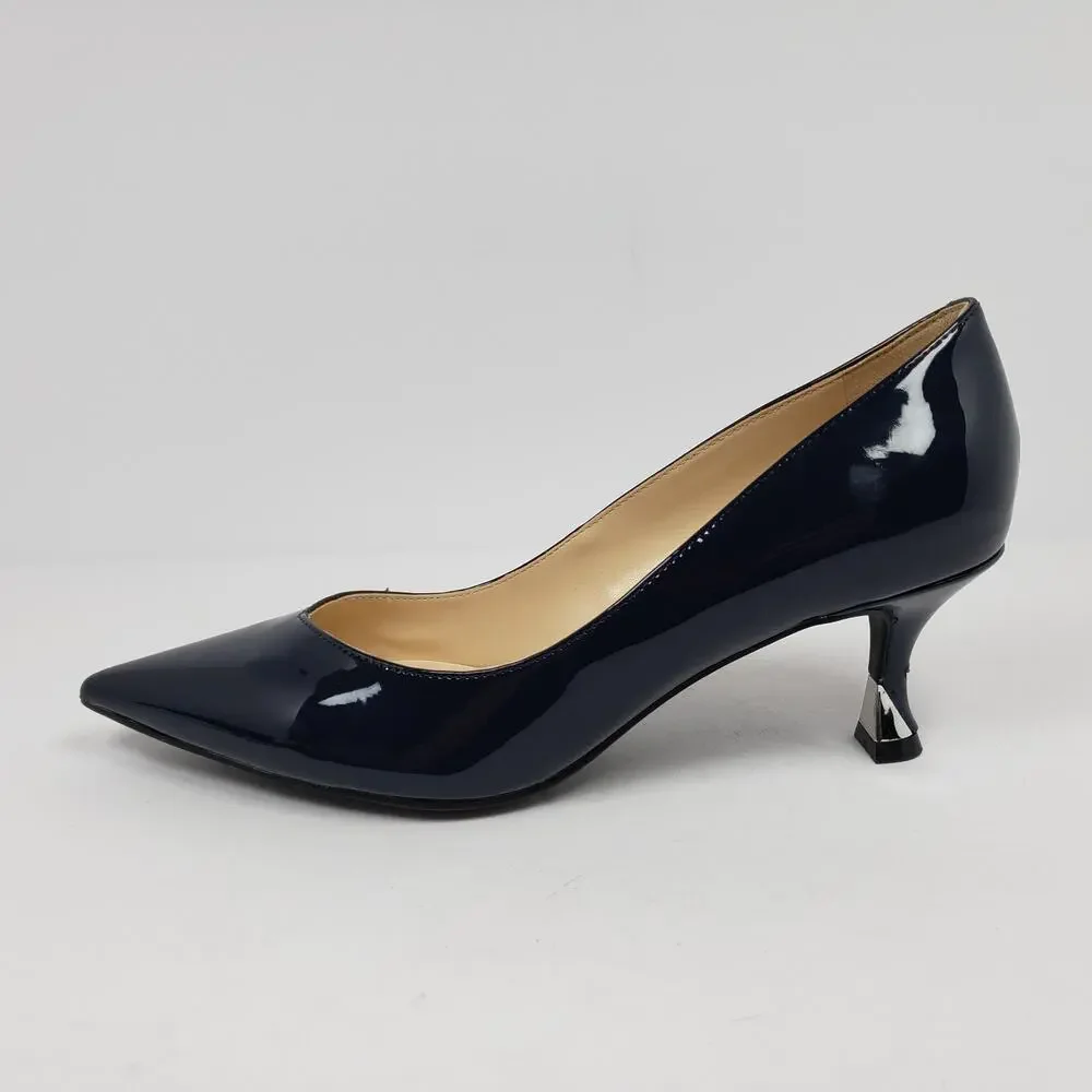 Nine West Andes Womens Size 9.5 Dark Blue Formal Point Toe Pump 2.75